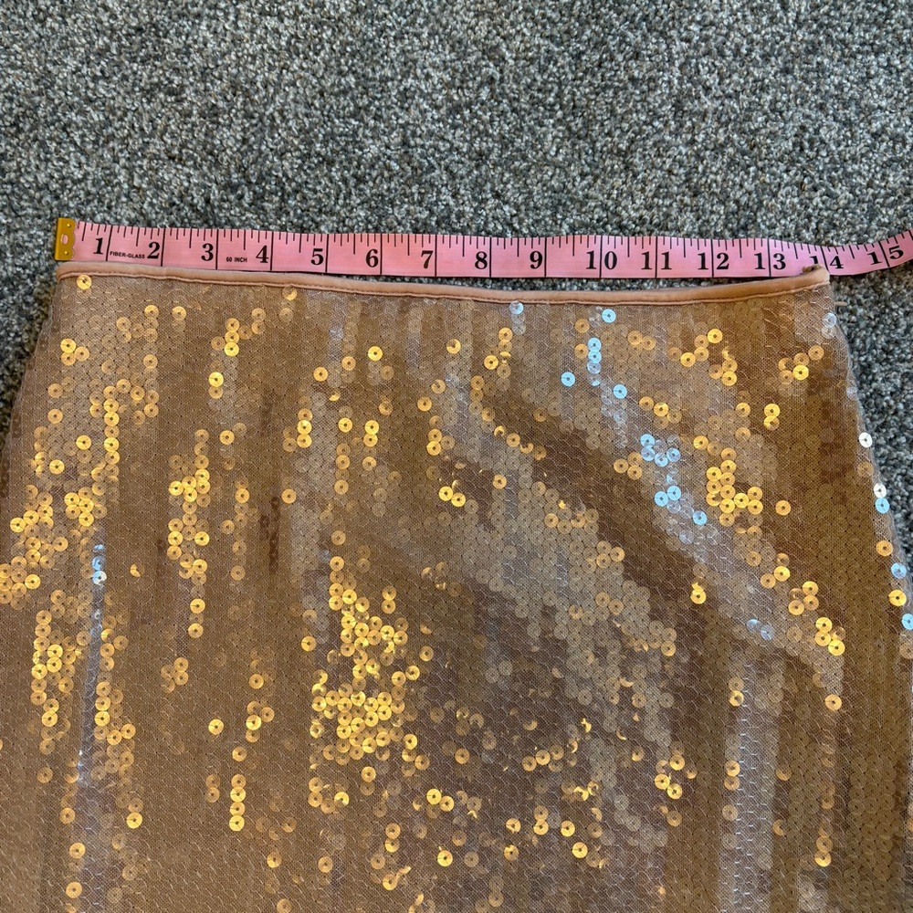 Abercrombie Champagne Tan Sequin Maxi Skirt NWT Rare Euro Exclusive Boho Luxe SP - Picture 12 of 15